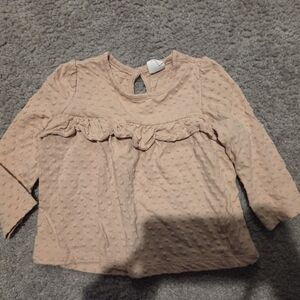 GAP Kids Pink Textured Long Sleeve Top